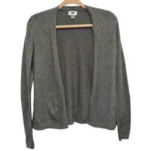 Old Navy Cardigan Small Graphite Gray Open Front Lightweight Knit Sweater